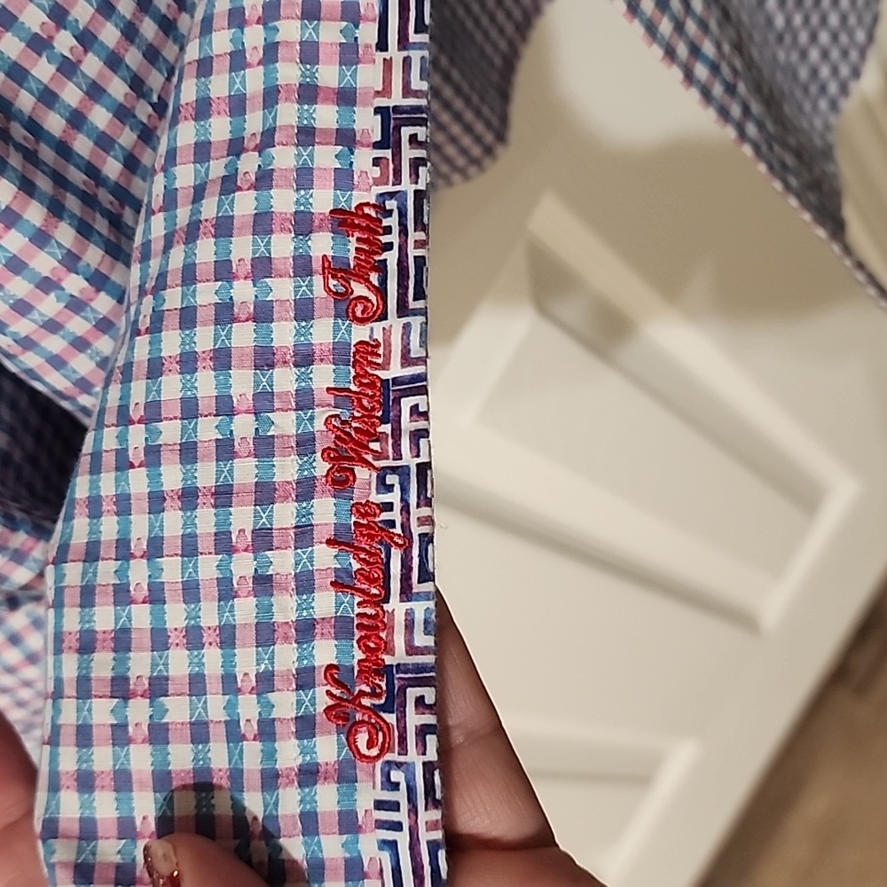 Gingham Robert Graham Button Down 4x - image 3